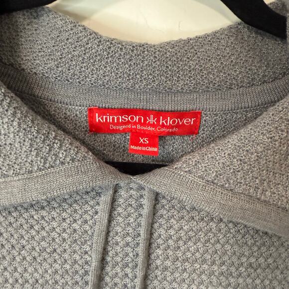 Krimson Klover Women’s Everlasting Sweater Merino Wool Silk Stripe Grey Pink XS - Picture 6 of 7